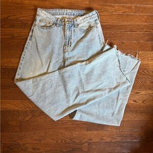 H&M Light Blue Wide Leg High Waist Pants